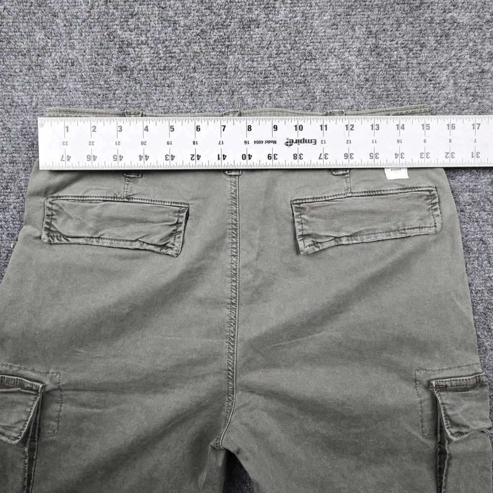American Eagle Paratrooper Cargo Pants Mens 29x30 (30x29) Green Flex Military - Picture 8 of 11